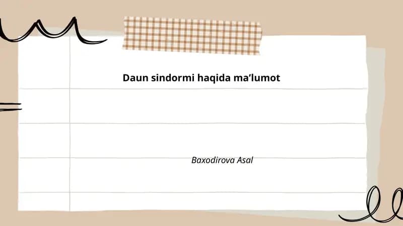 Daun sindormi haqida maʼlumot