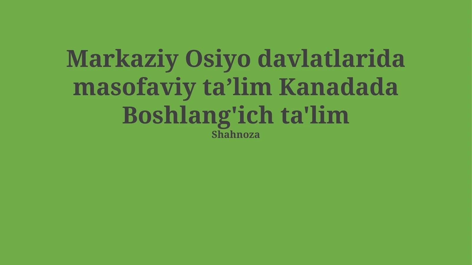 Masofaviy taʼlim