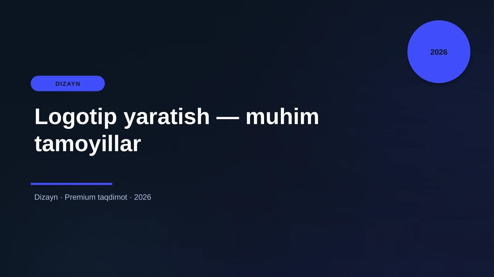 Logotip yaratish — muhim tamoyillar