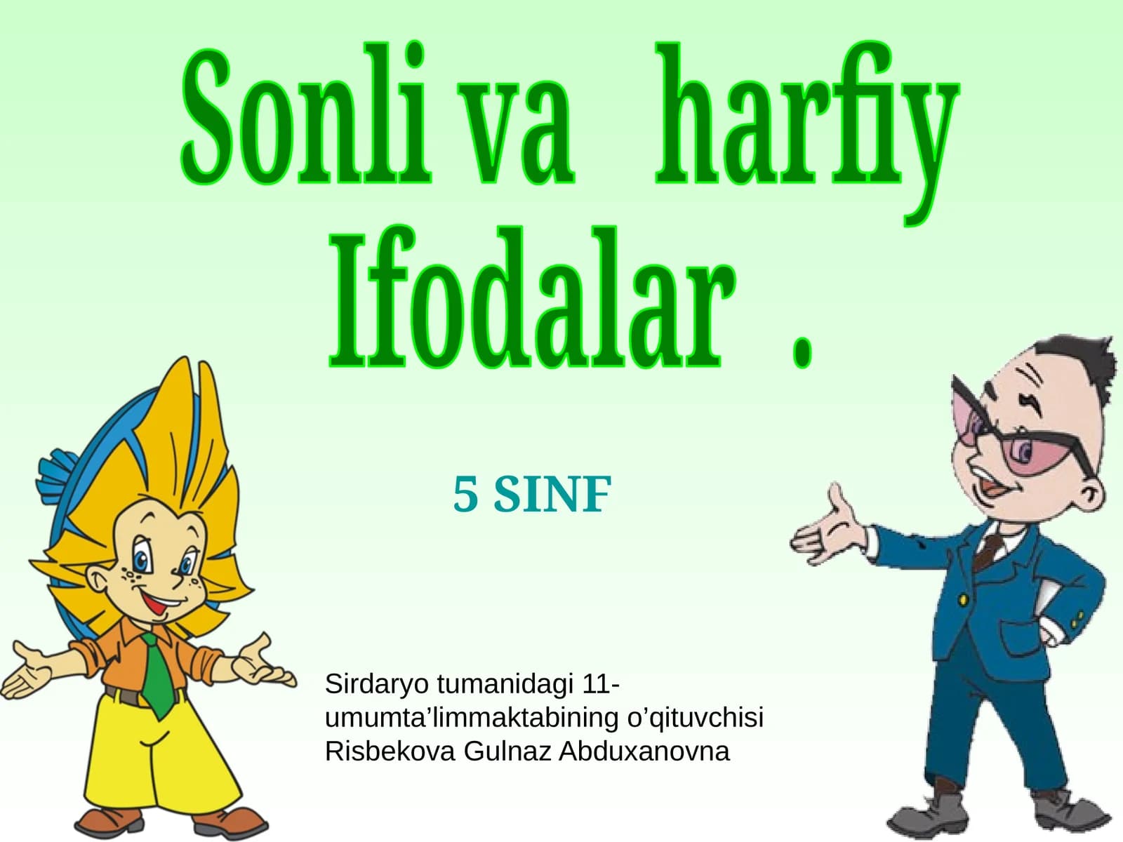Sonli va harfiy ifodalar