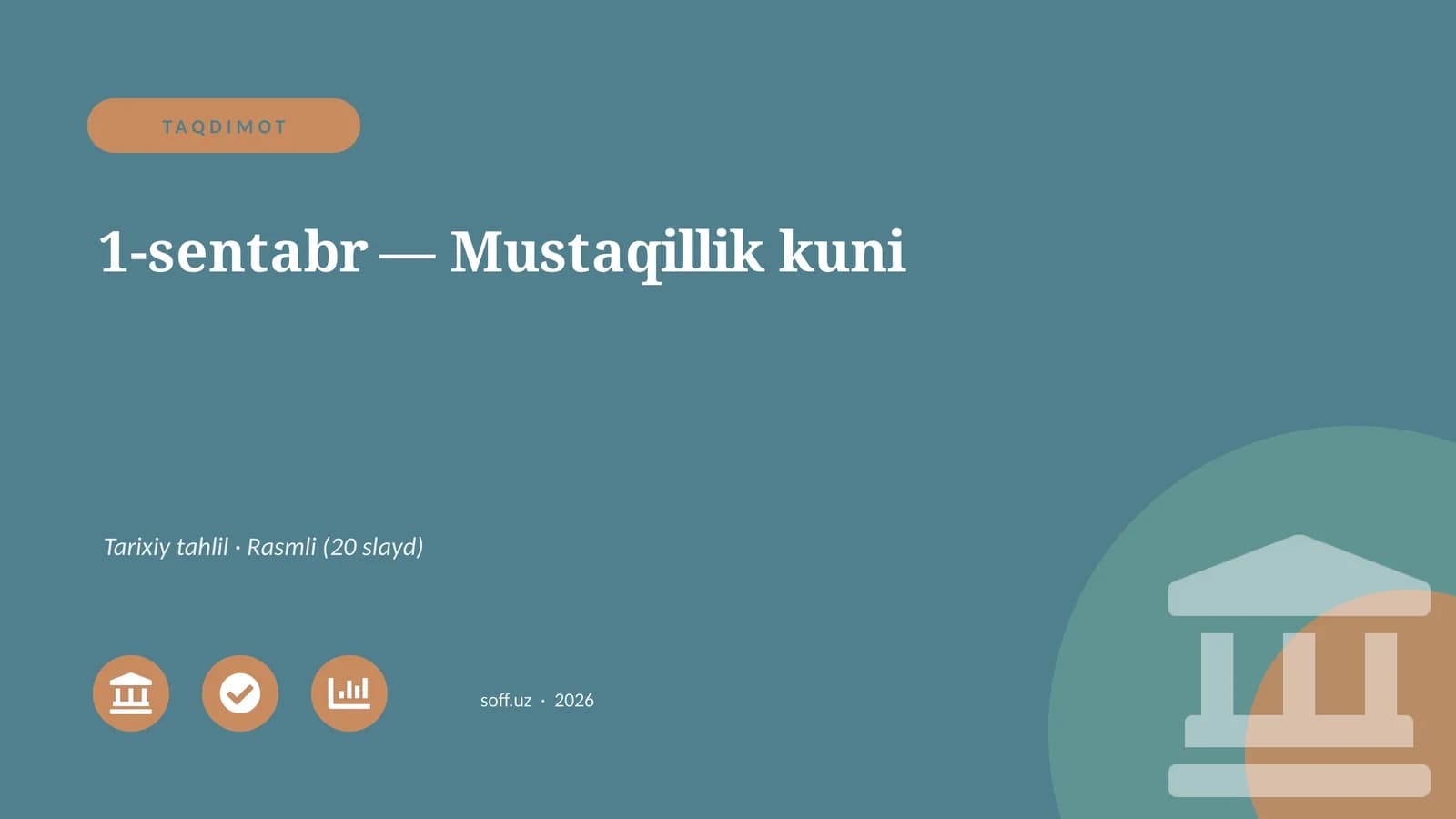 TAQDIMOT: 1-sentabr — Mustaqillik kuni