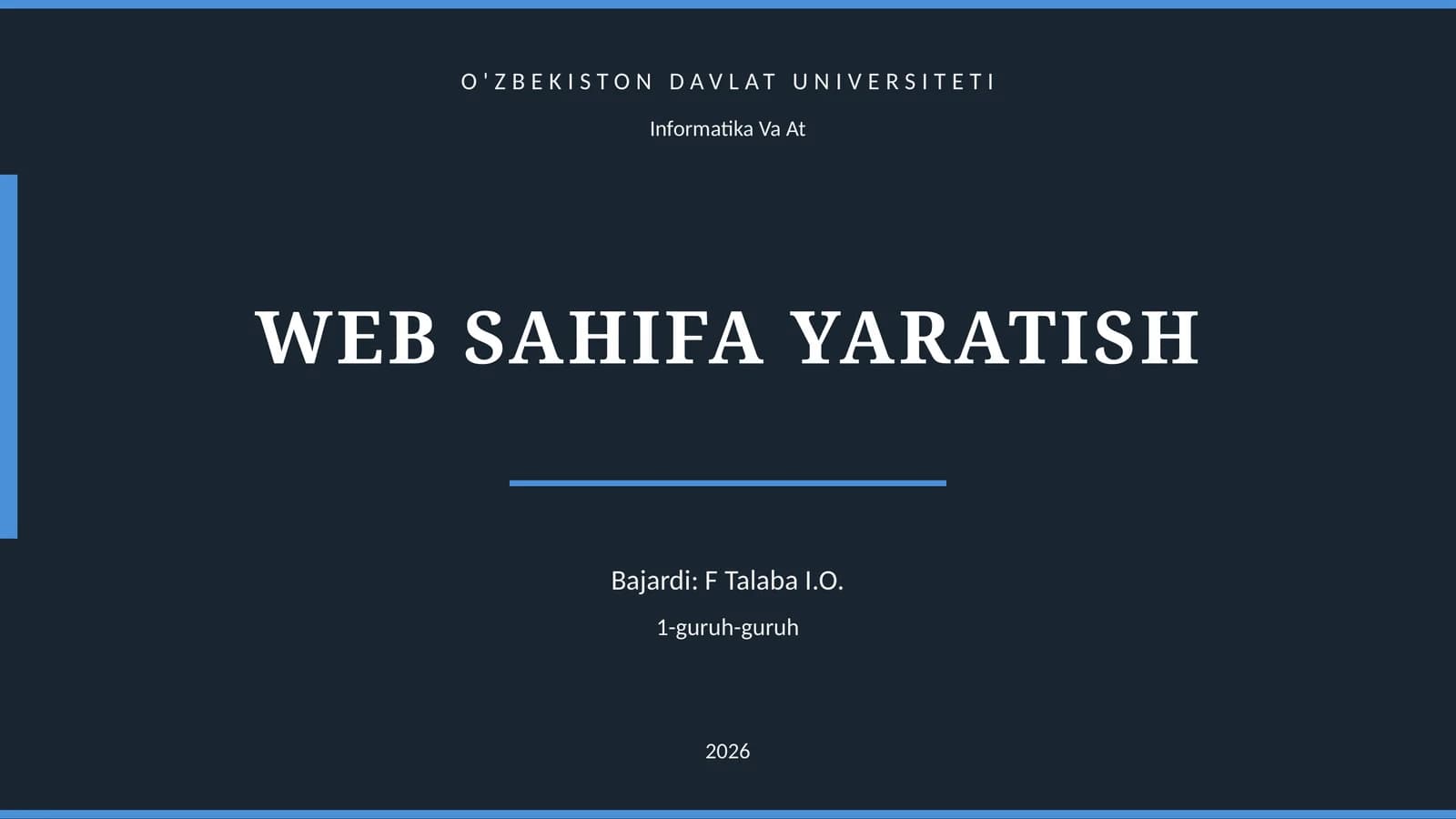 WEB SAHIFA YARATISH