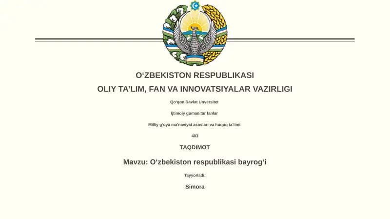 Oʻzbekiston respublikasi bayrogʻi