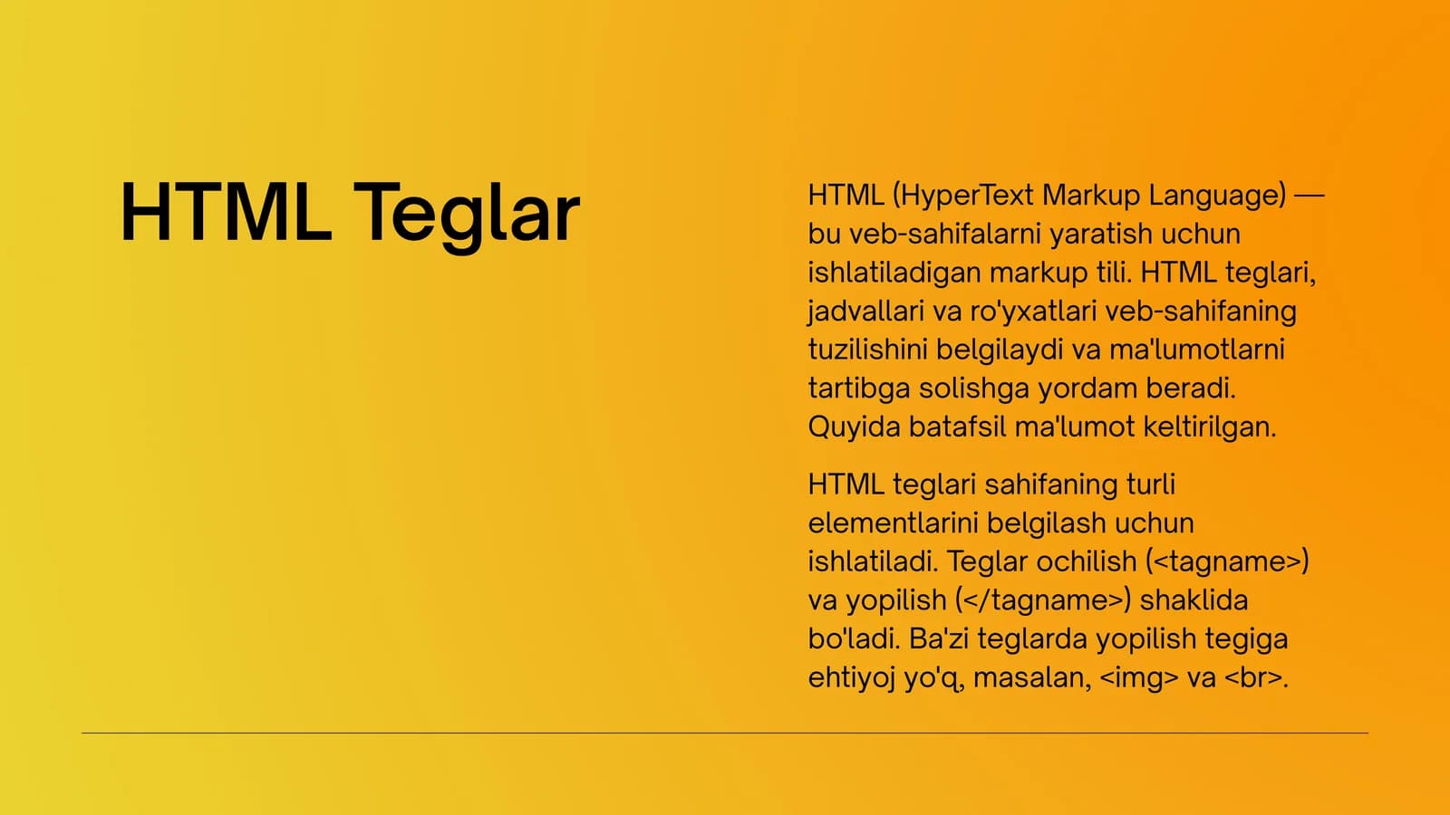 HTML Teglar