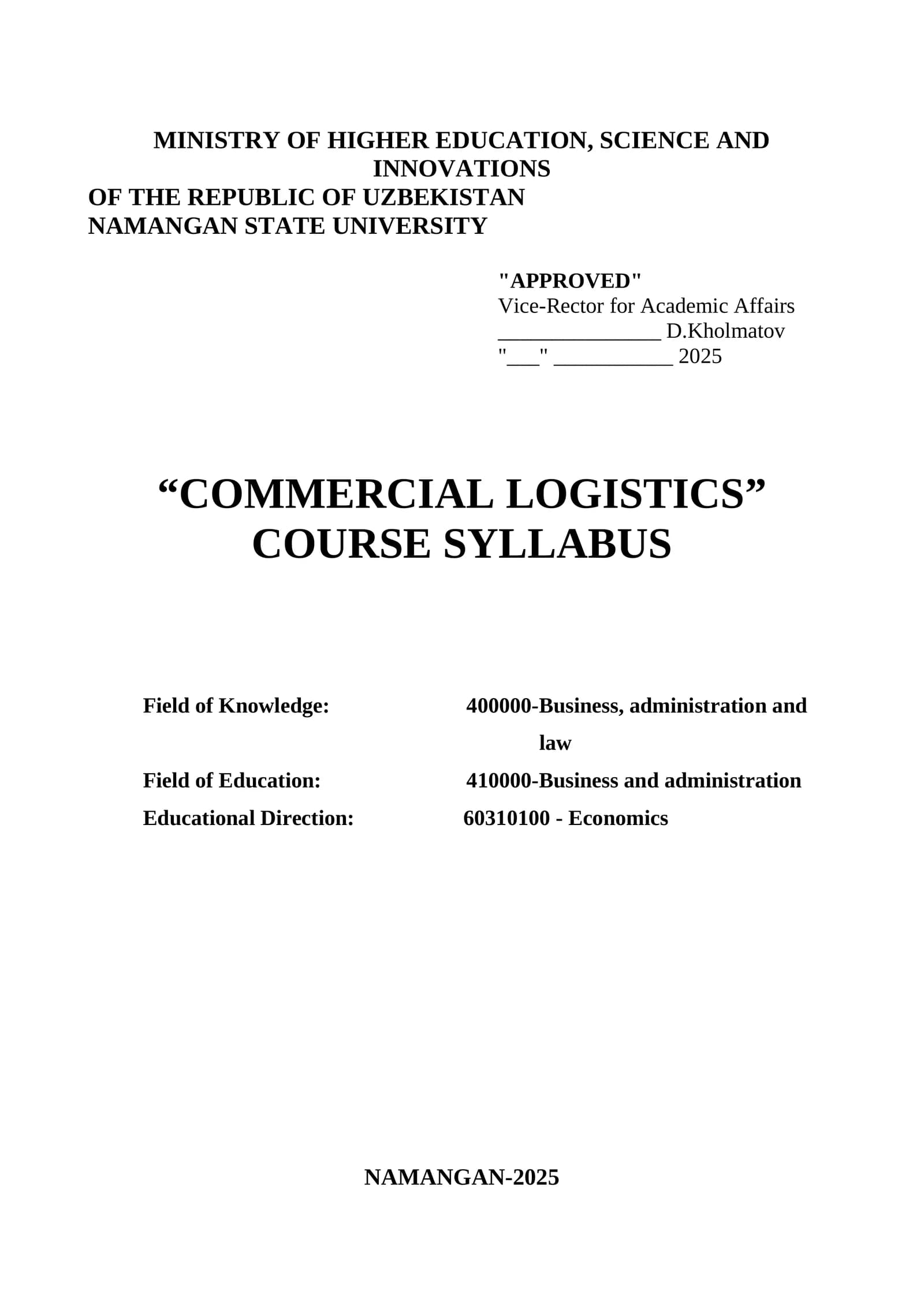 Commercial Logistics