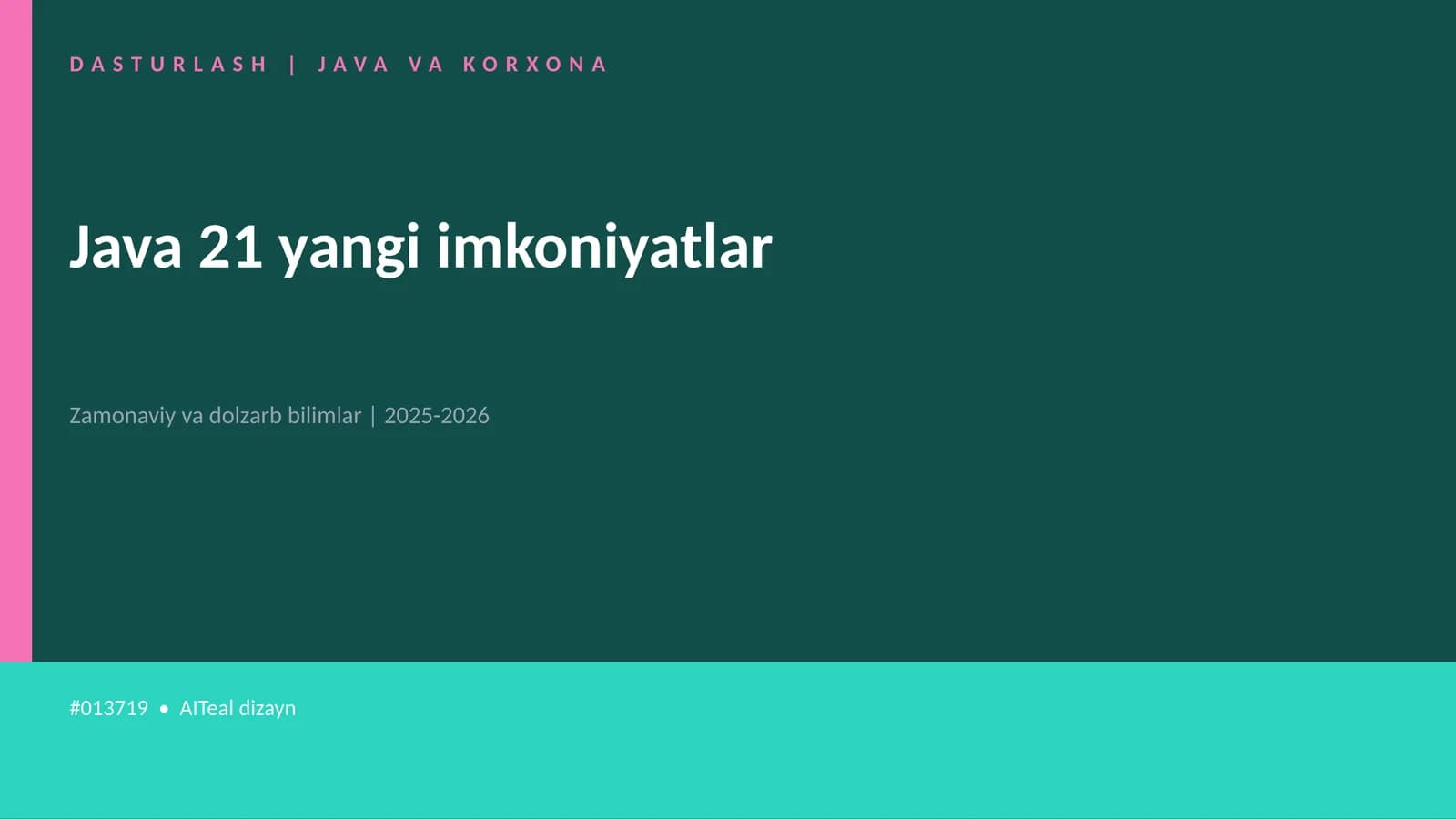 Java 21 yangi imkoniyatlar
