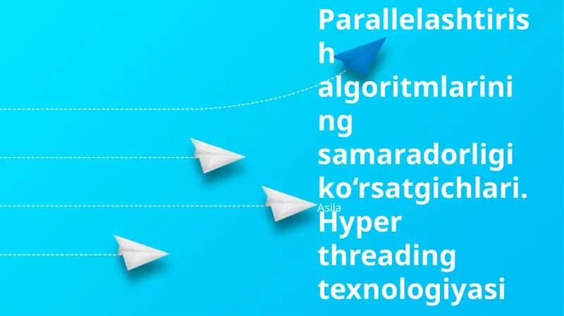 Parallel Algoritmlar Samaradorlik Metrikasi