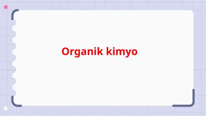 Organikkimyo