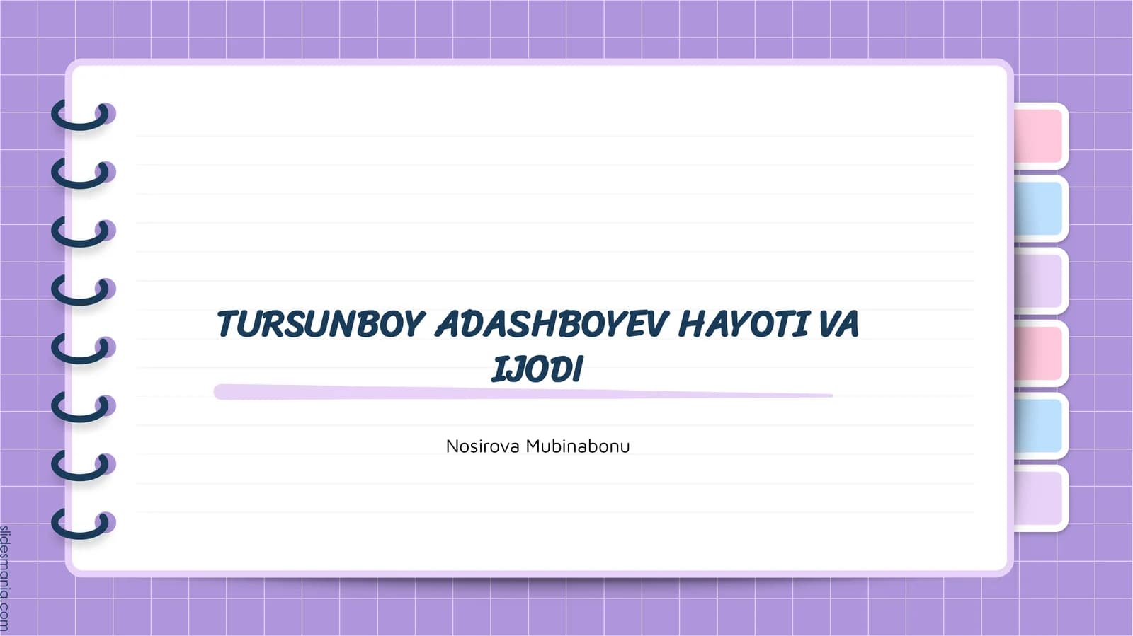 TURSUNBOY ADASHBOYEV HAYOTI VA IJODI