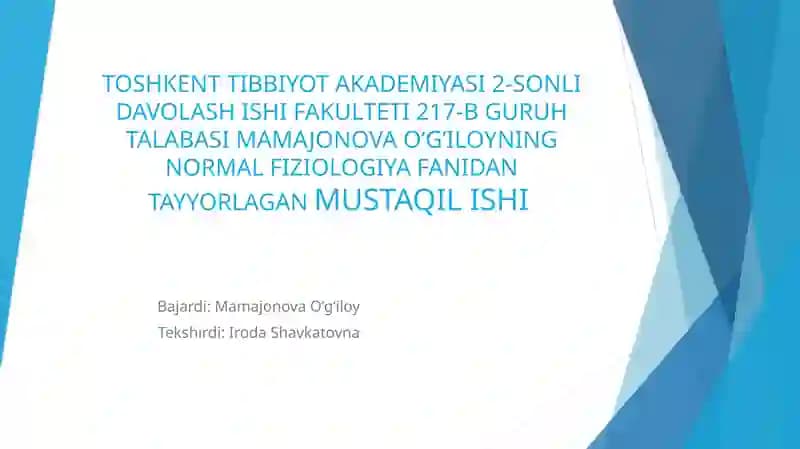 Asab markazlari xossalari