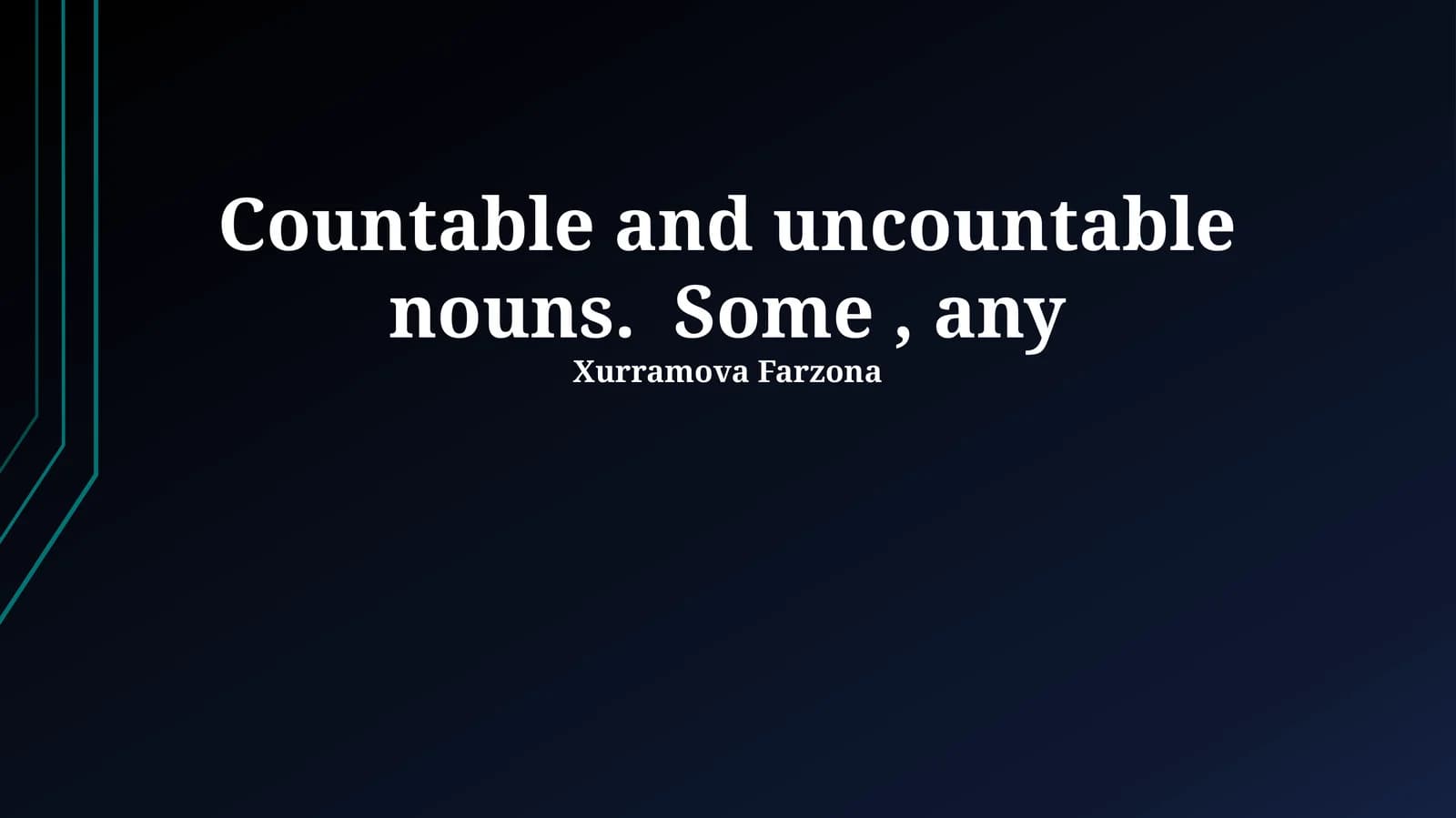 Countable and uncountable nouns. Some, any