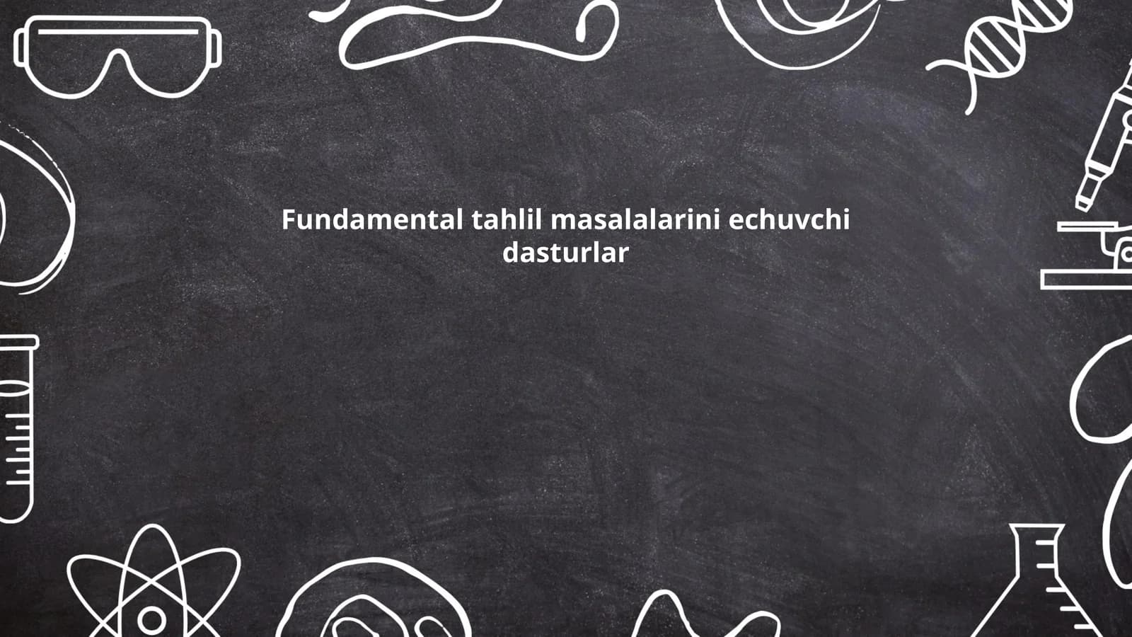 Fundamental tahlil masalalarini echuvchi dasturlar