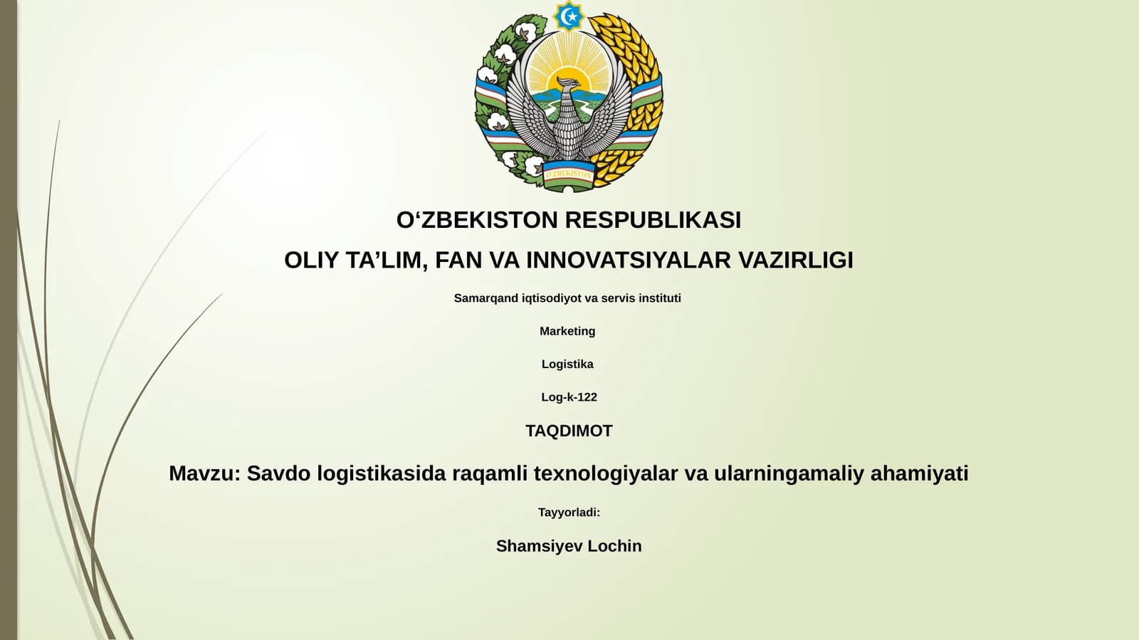 Savdo logistikasida raqamli texnologiyalar va ularning amaliy ahamiyati