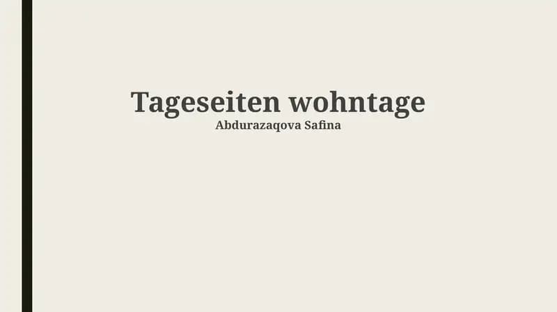 Tageseiten wohntage