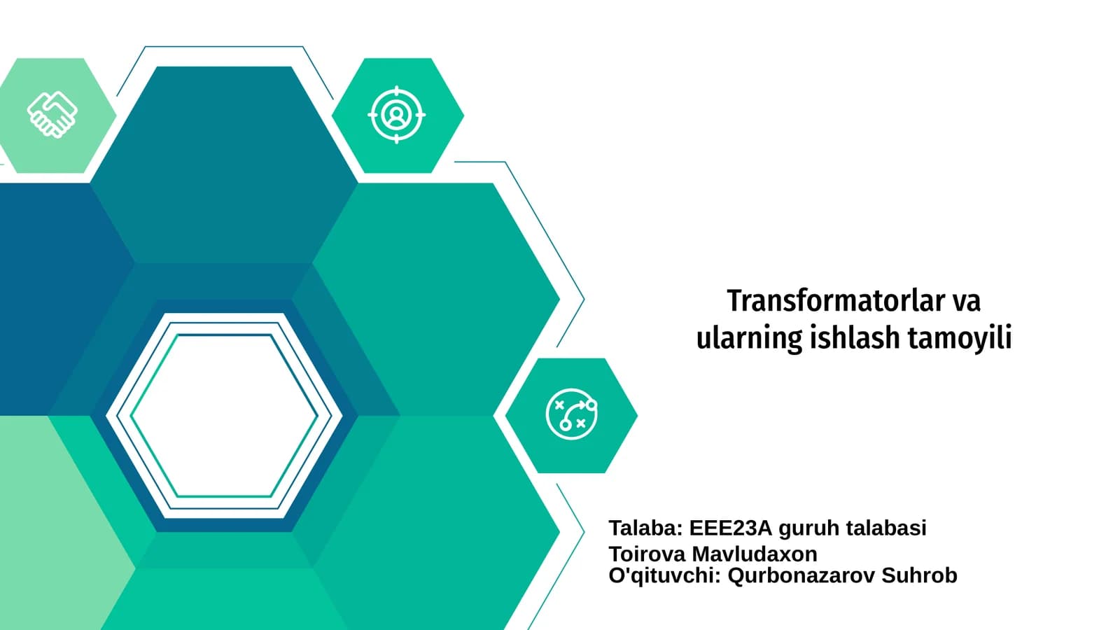 Kuzovski' Transformatorlar va ularning ishlash tamoyili