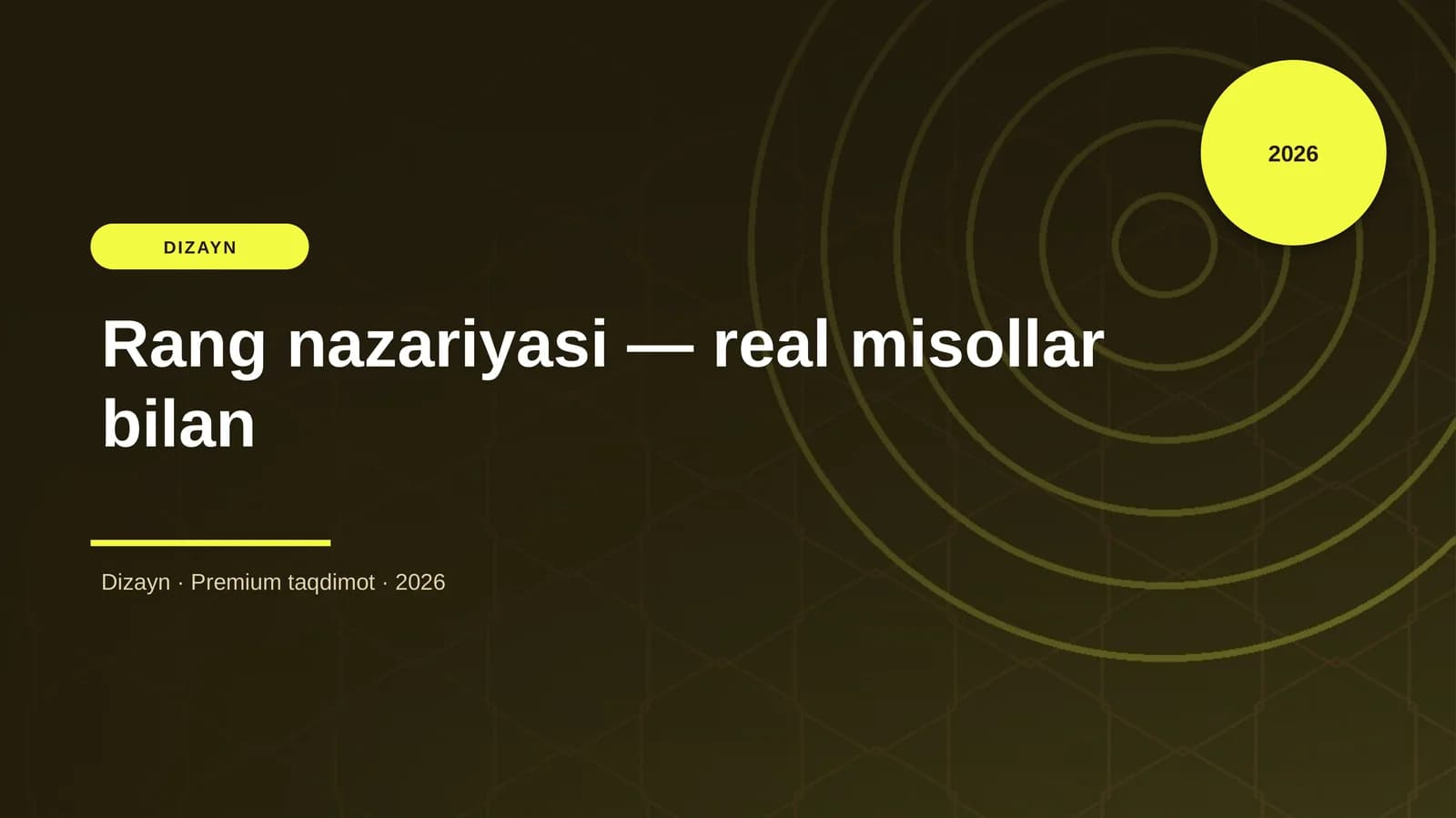 Rang nazariyasi — real misollar bilan