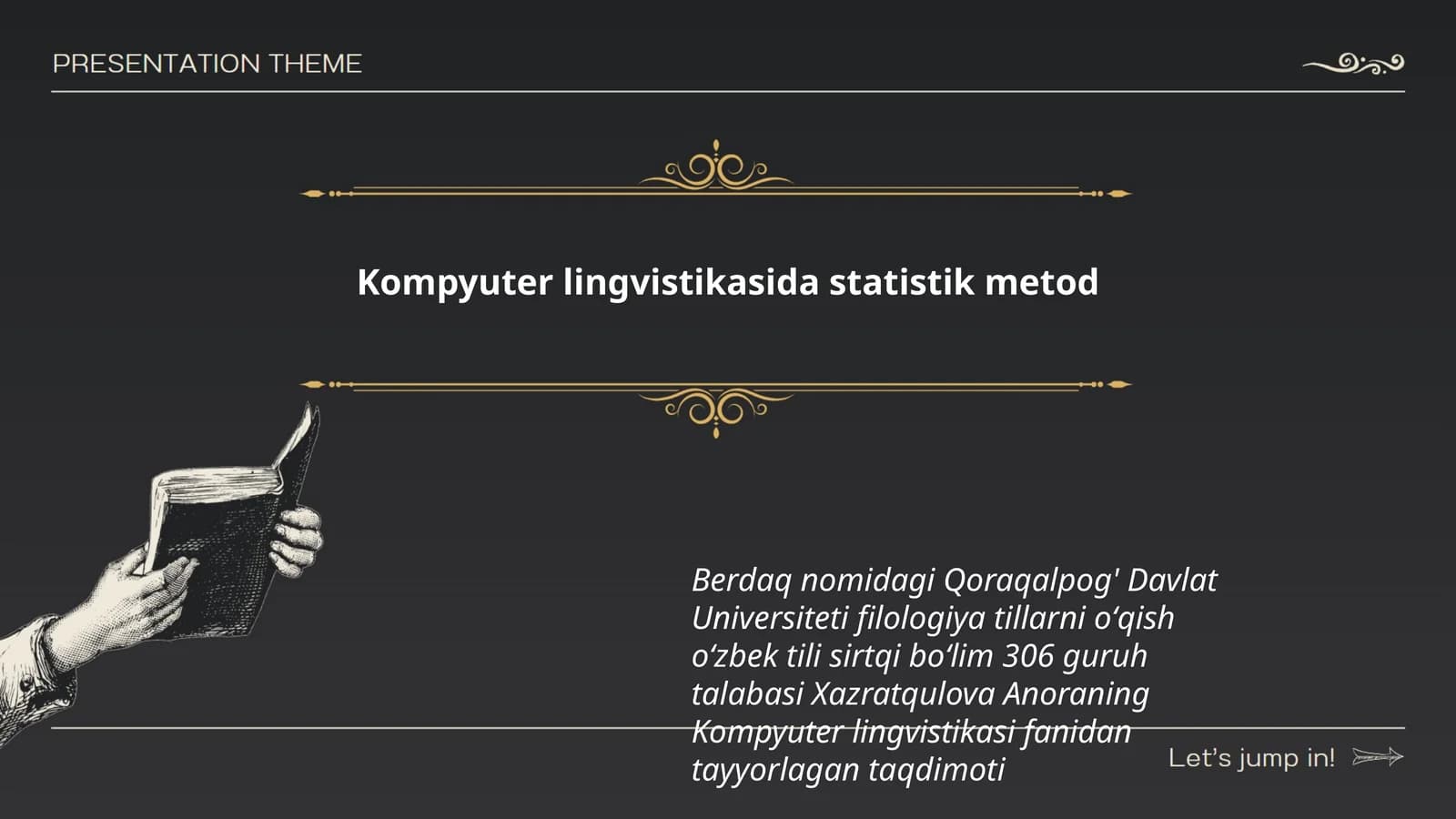 Kompyuter lingvistikasida statistik metod