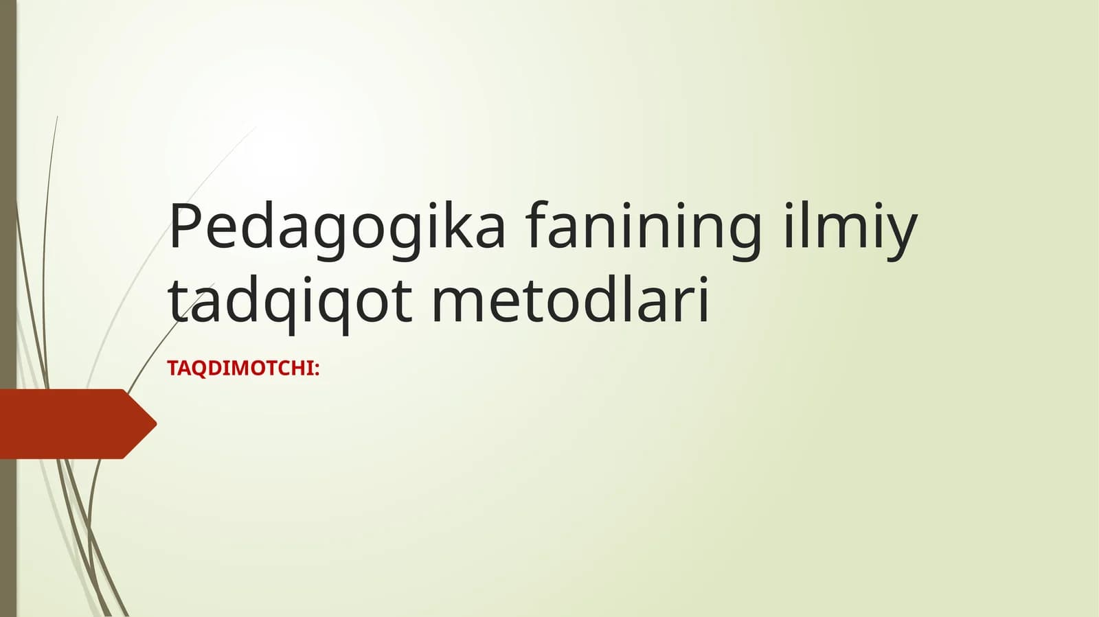 pedagogika fanidan