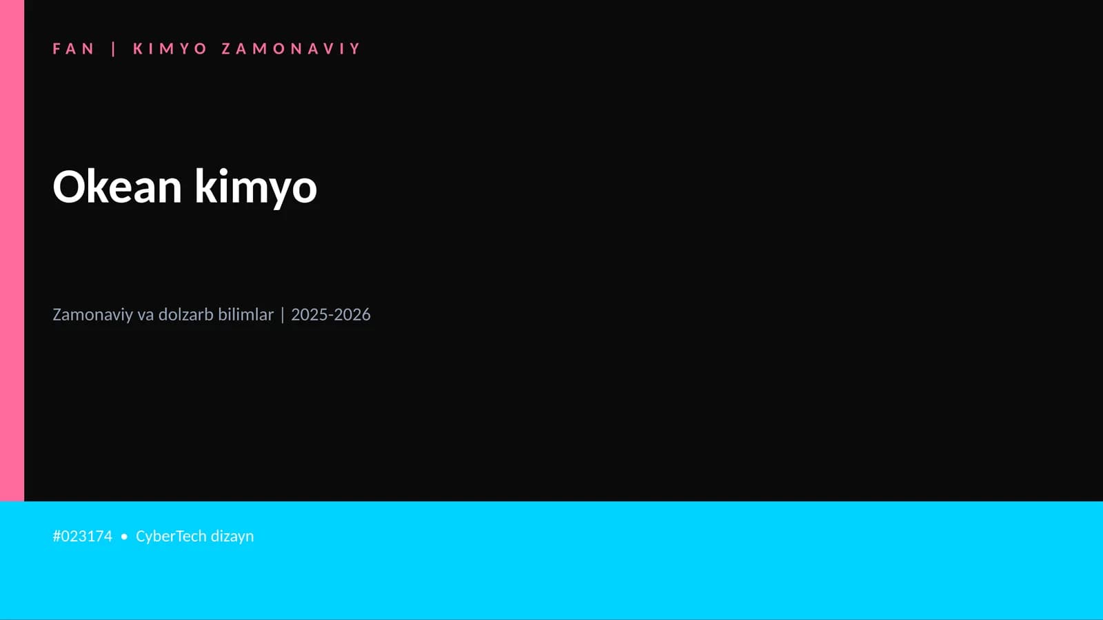 KIMYO ZAMONAVIY