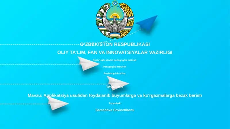 Applikatsiya usullari