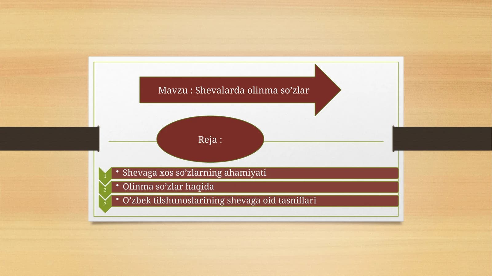 Shevalarda olinma so’zlar