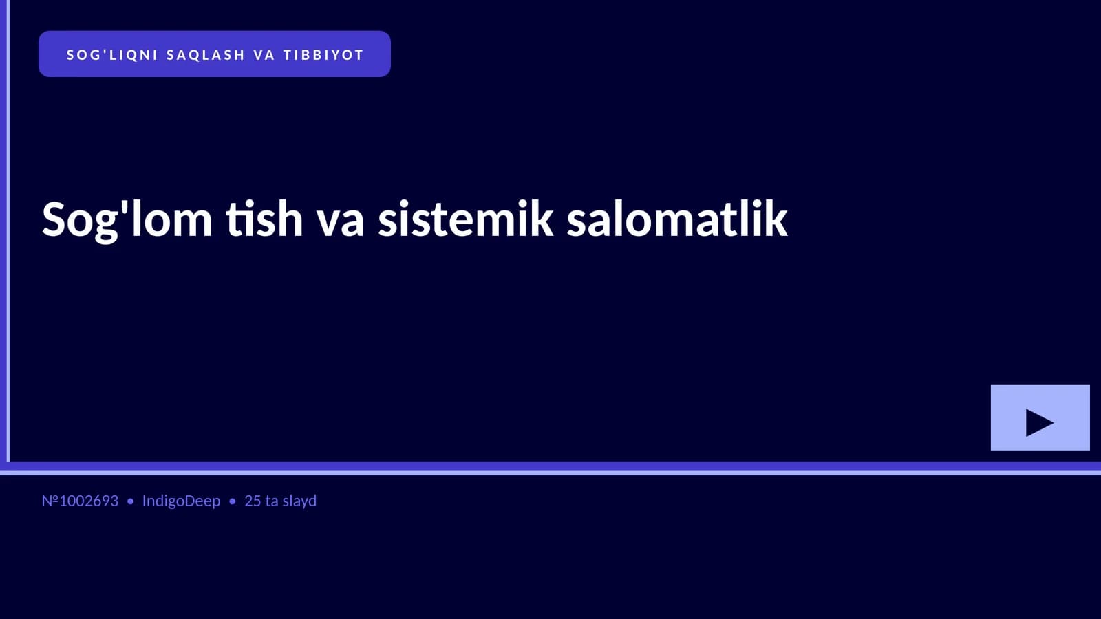 Sog'lom tish va sistemik salomatlik