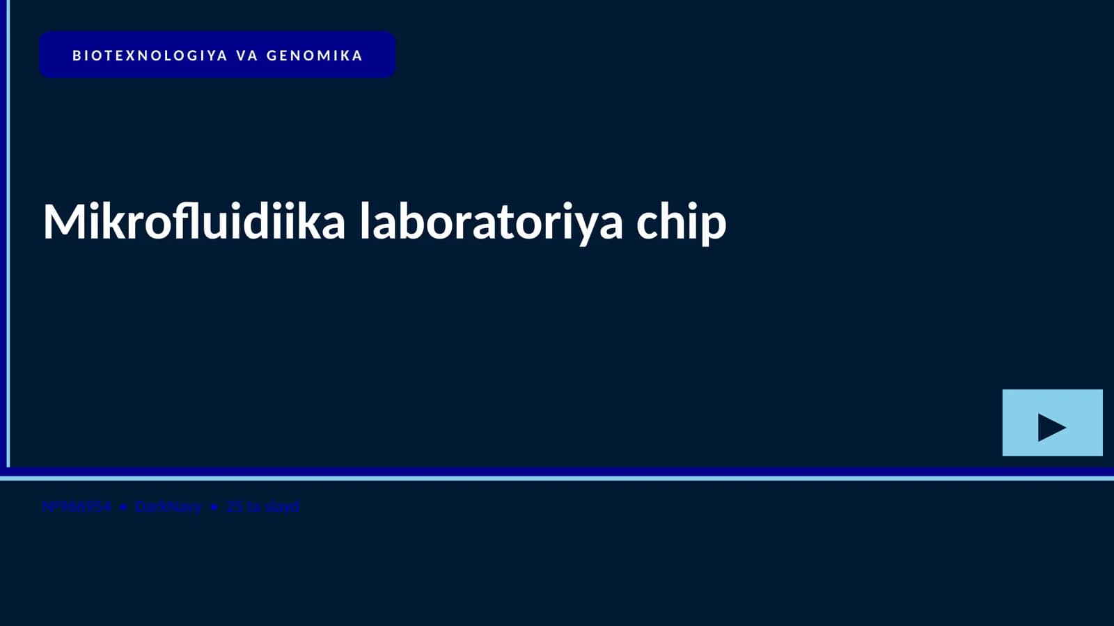 MIKROFLUIDIIKA LABORATORIYA CHIP