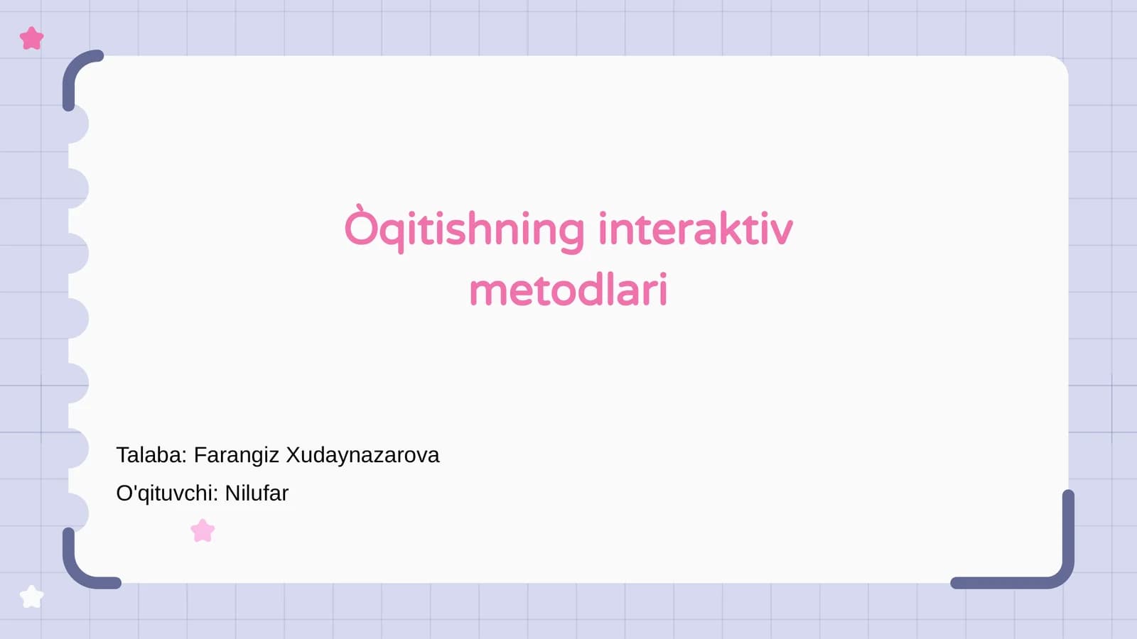Òqitishning interaktiv metodlari