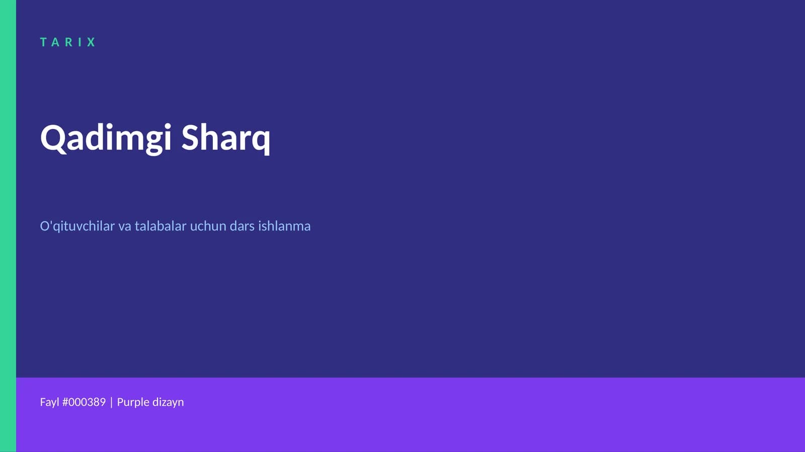 O'qituvchilar va talabalar uchun dars ishlanma