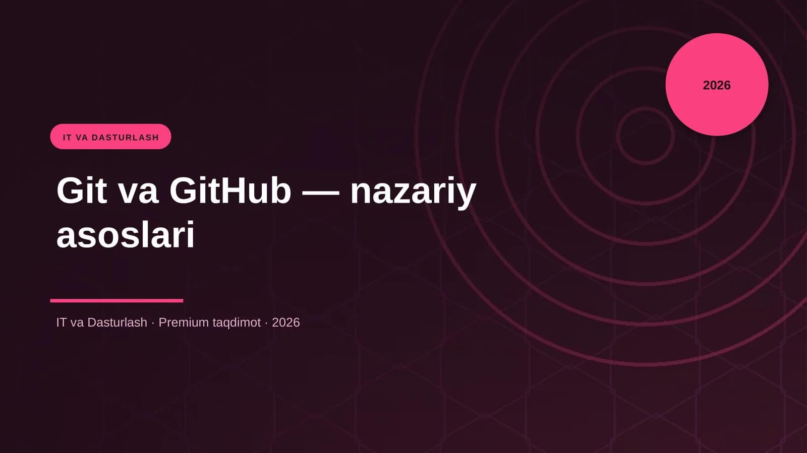 Git va GitHub — nazariy asoslari