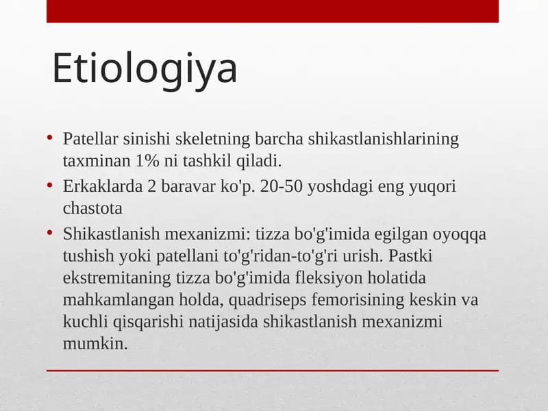 Patellar sinishi