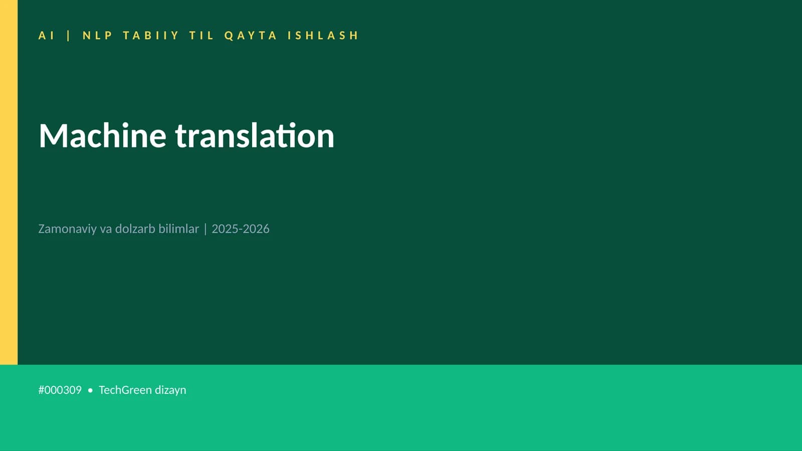 NLP Tabiiy Til Qayta Ishlash