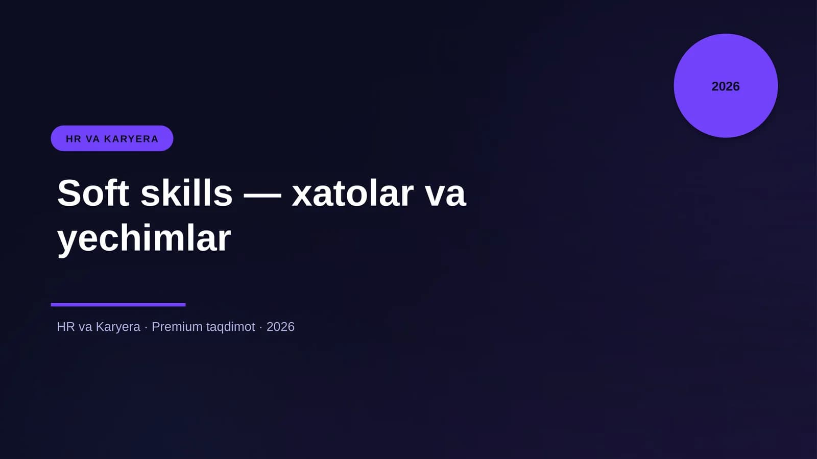 Soft skills — xatolar va yechimlar