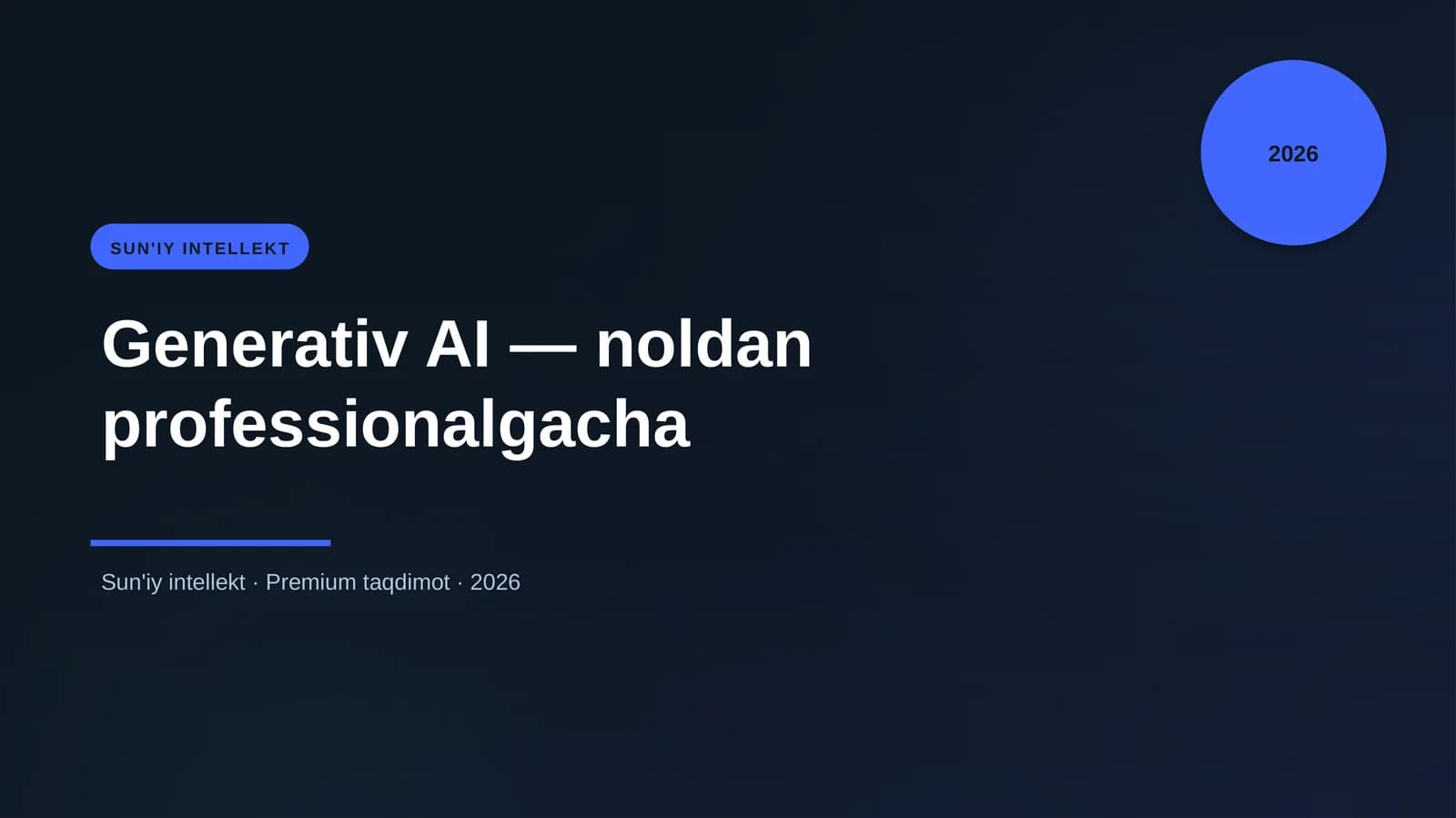Generativ AI — noldan professionalgacha