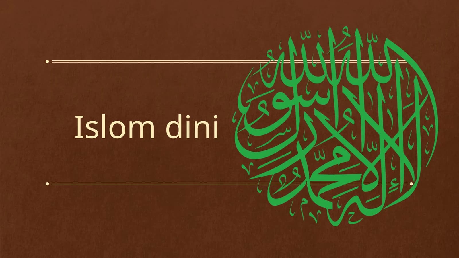 Islom dini