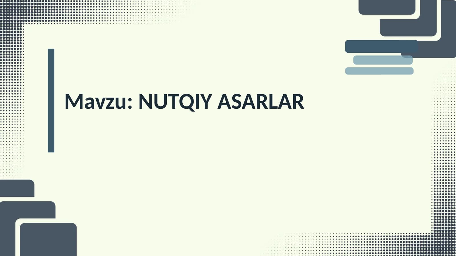 NUTQIY ASARLAR