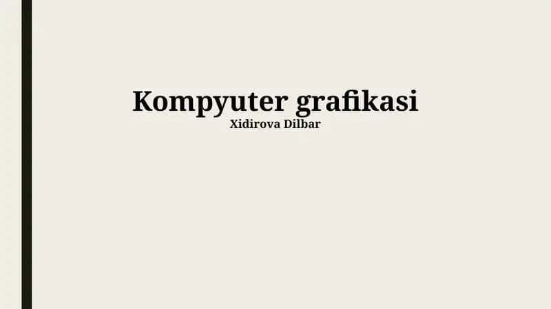 Kompyuter grafikasi