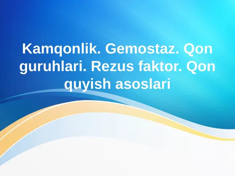 Kamqonlik (Anemiya)