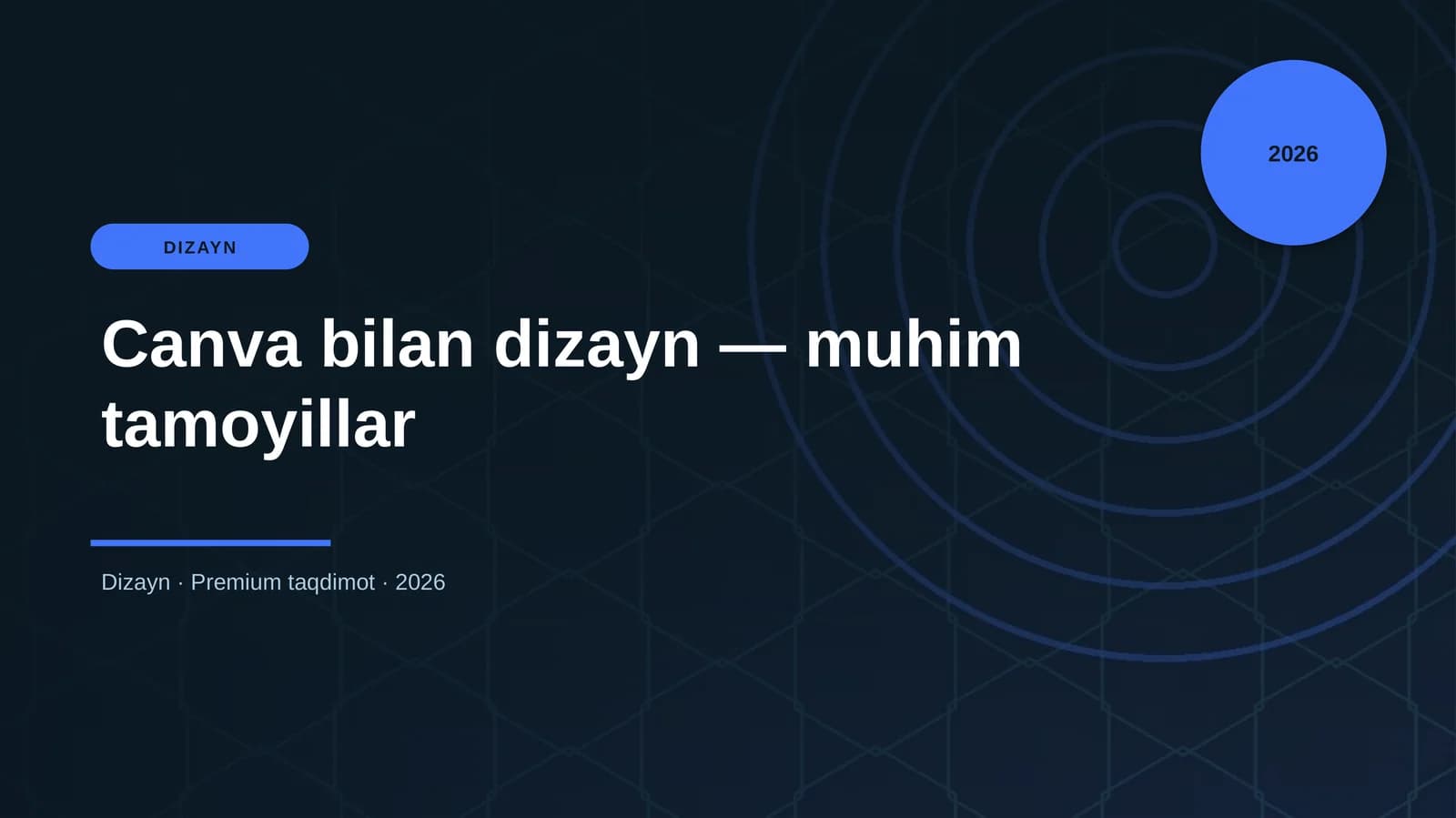 Canva bilan dizayn — muhim tamoyillar