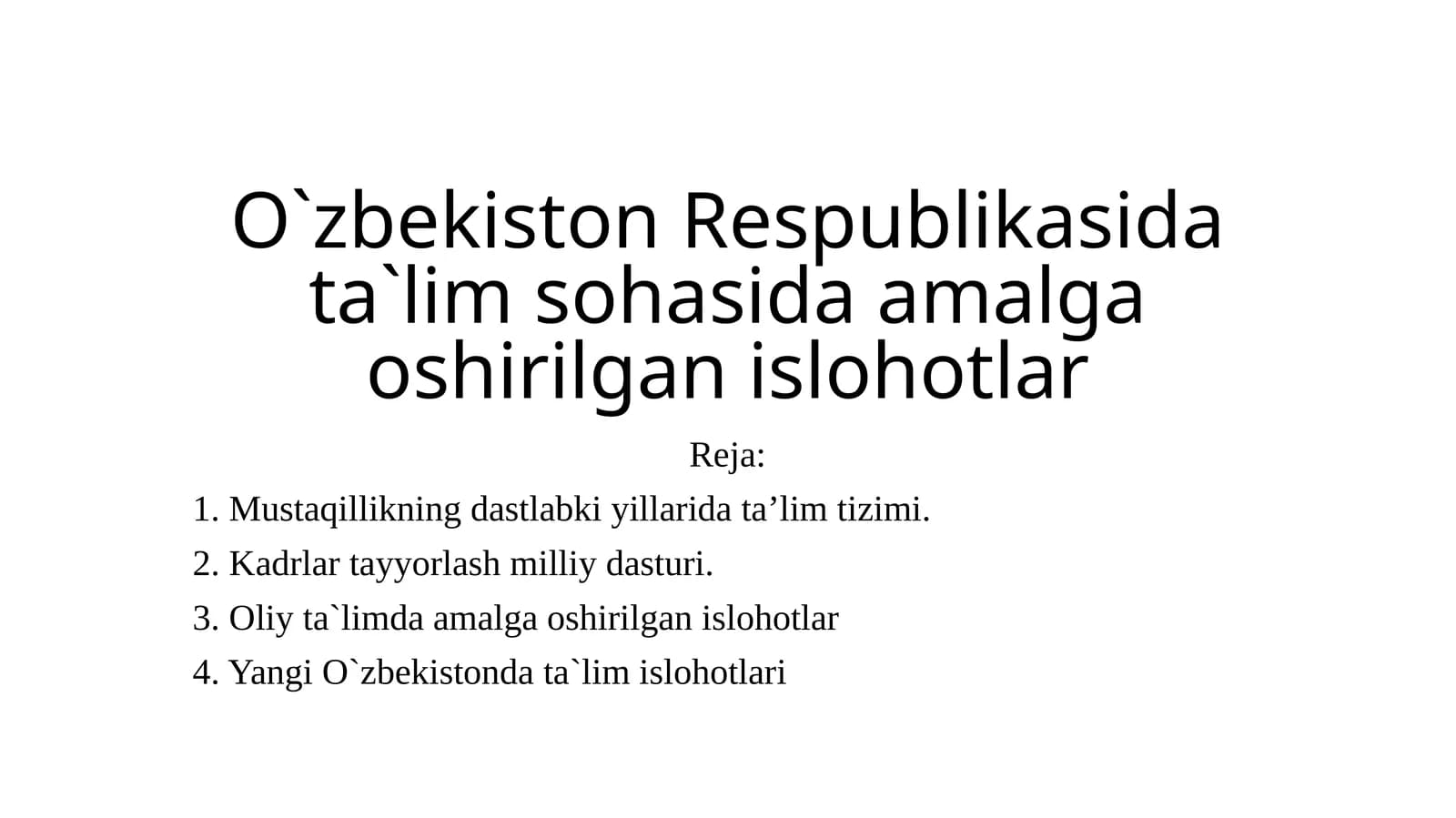 Kadrlar Tayyorlash Milliy Dasturi