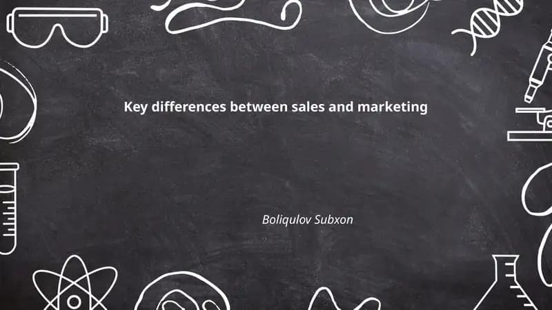 Key differences between sales and marketing