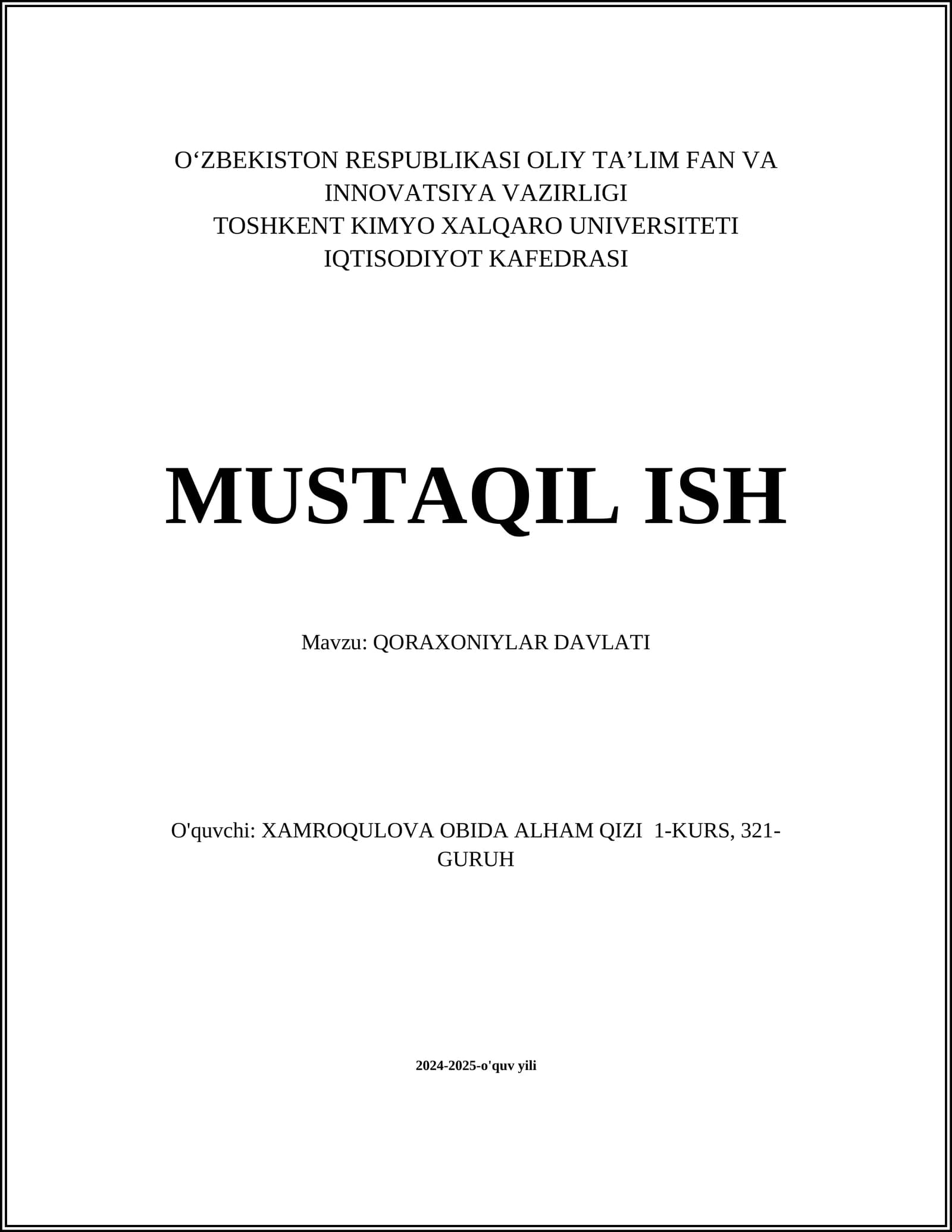 QORAXONIYLAR DAVLATI