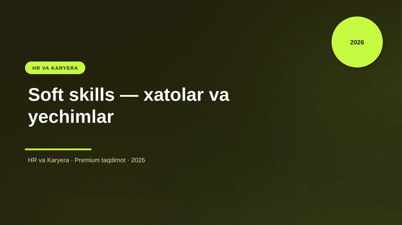 Soft skills — xatolar va yechimlar