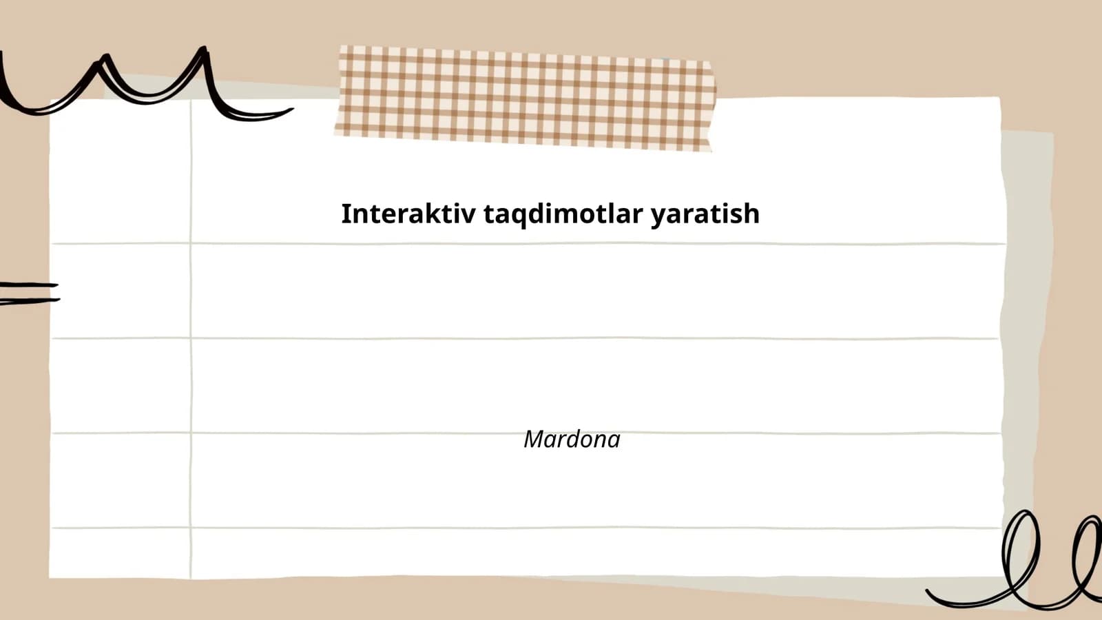 Interaktiv taqdimotlar yaratish