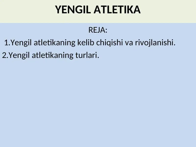 YENGIL ATLETIKA