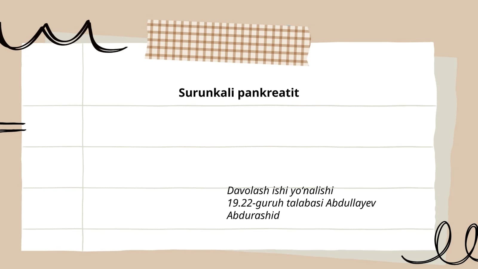 Surunkali pankreatit
