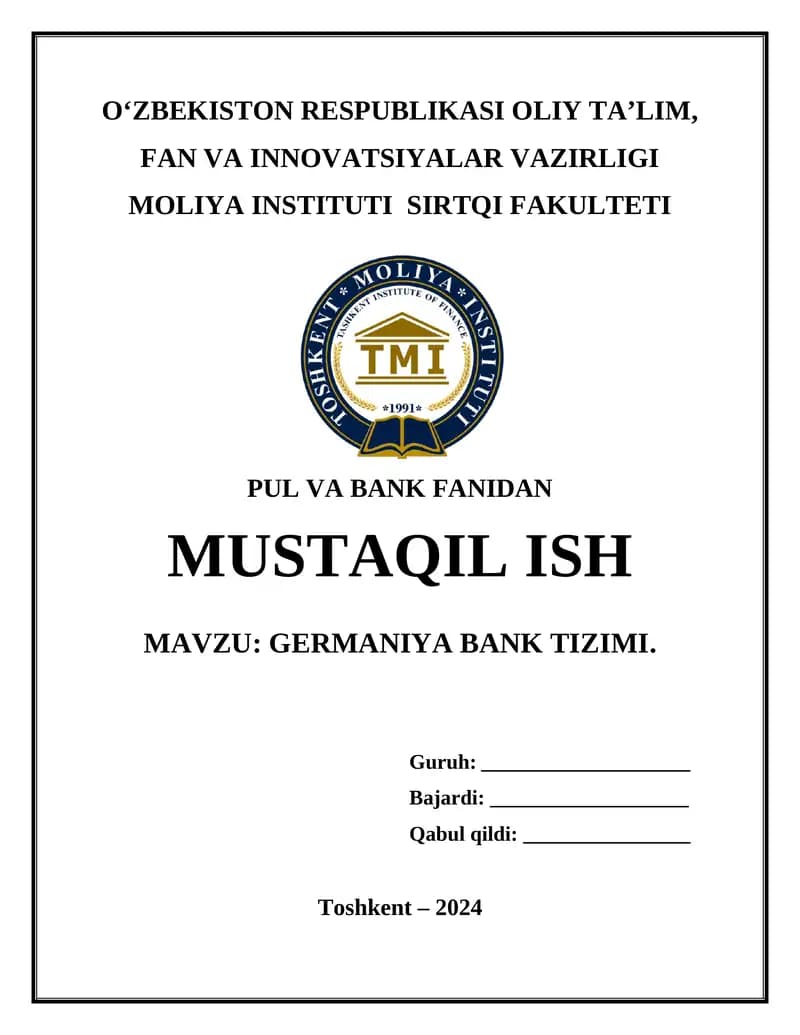 Germaniya Bank Tizimi
