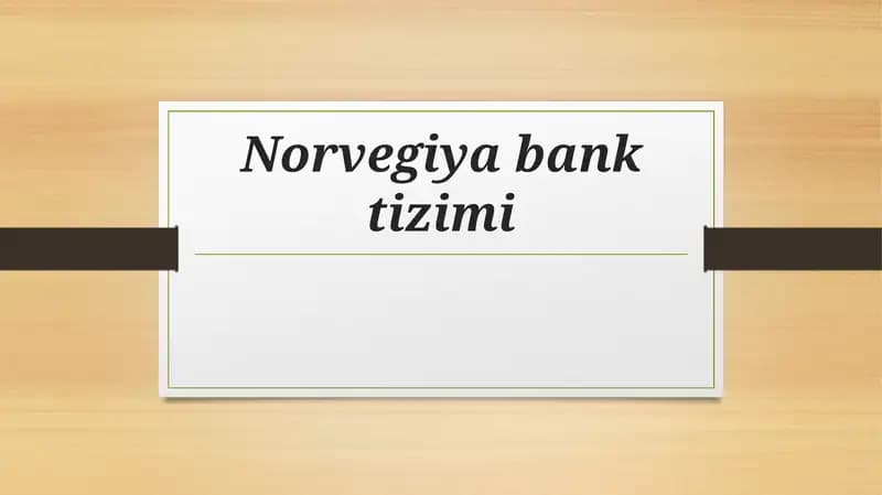 Norvegiya bank tizimi