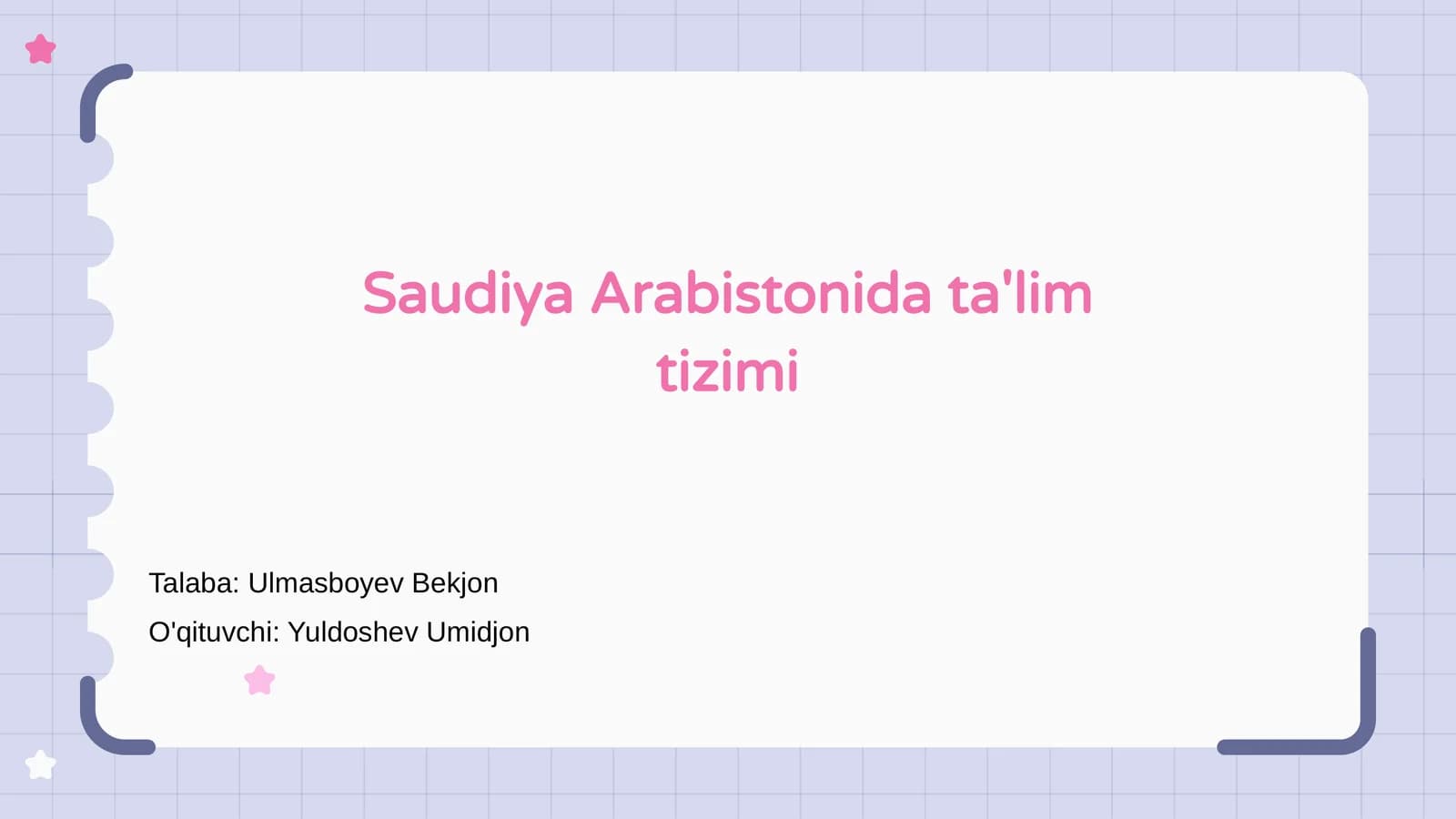 Saudiya Arabistonida ta'lim tizimi