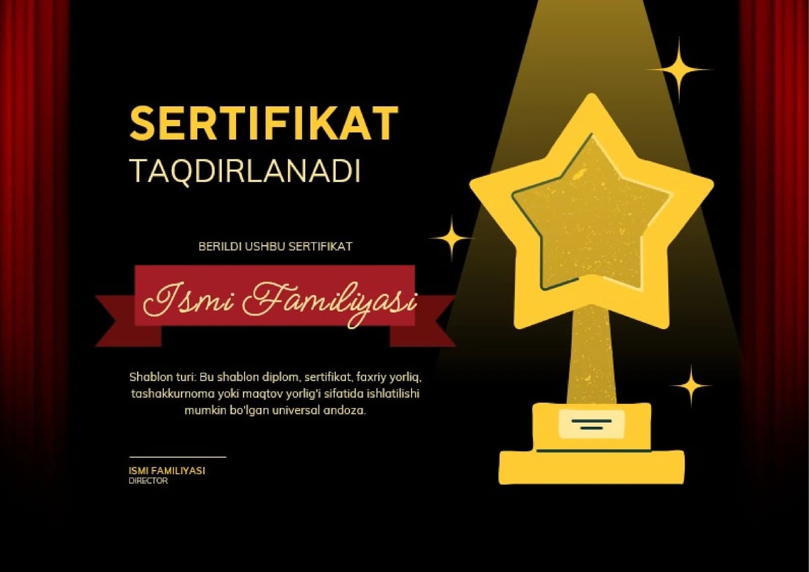 Sertifikat Shabloni